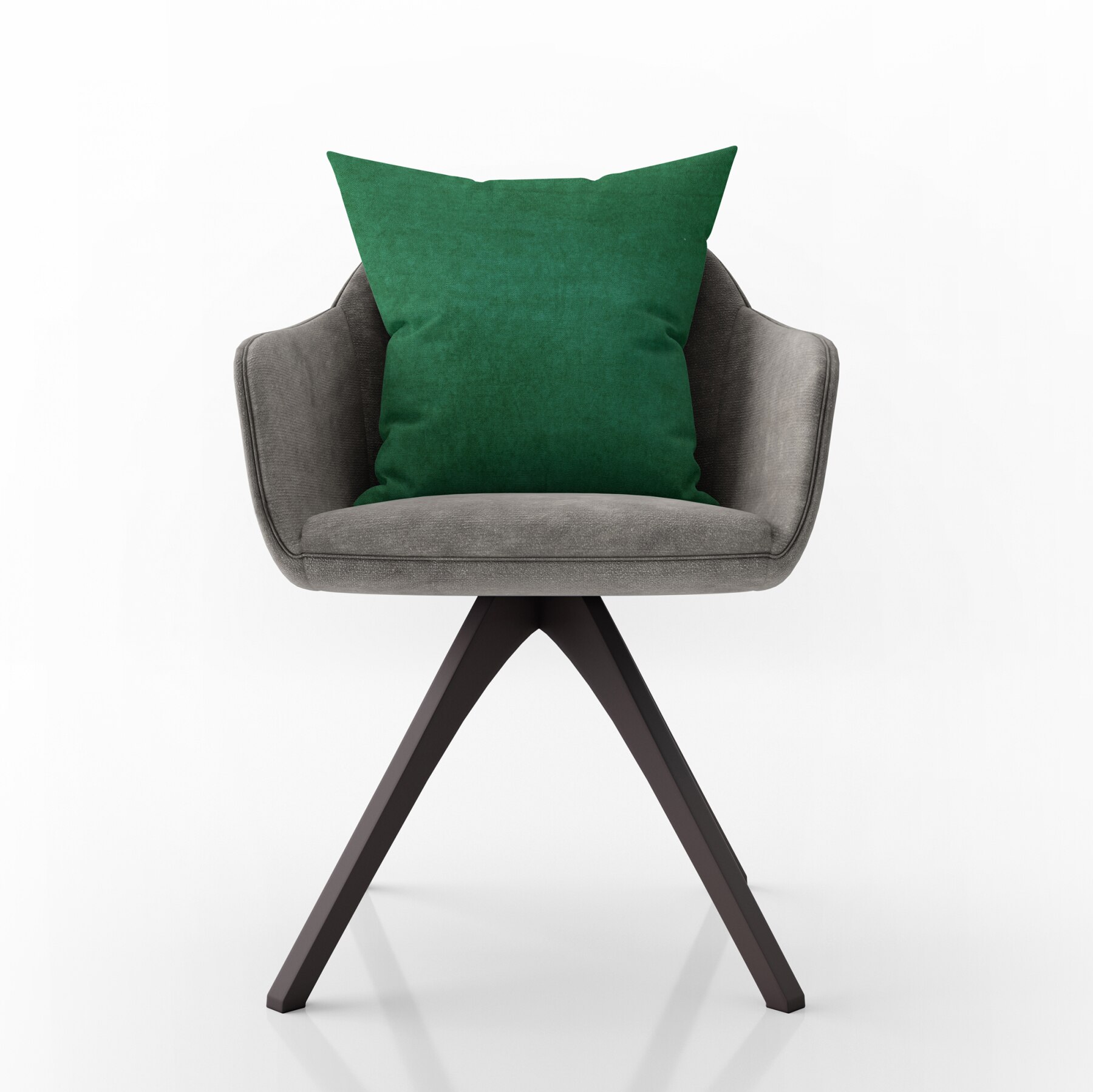 Texturé velours Taie D'oreiller Décorer 45cm x 45cm vert