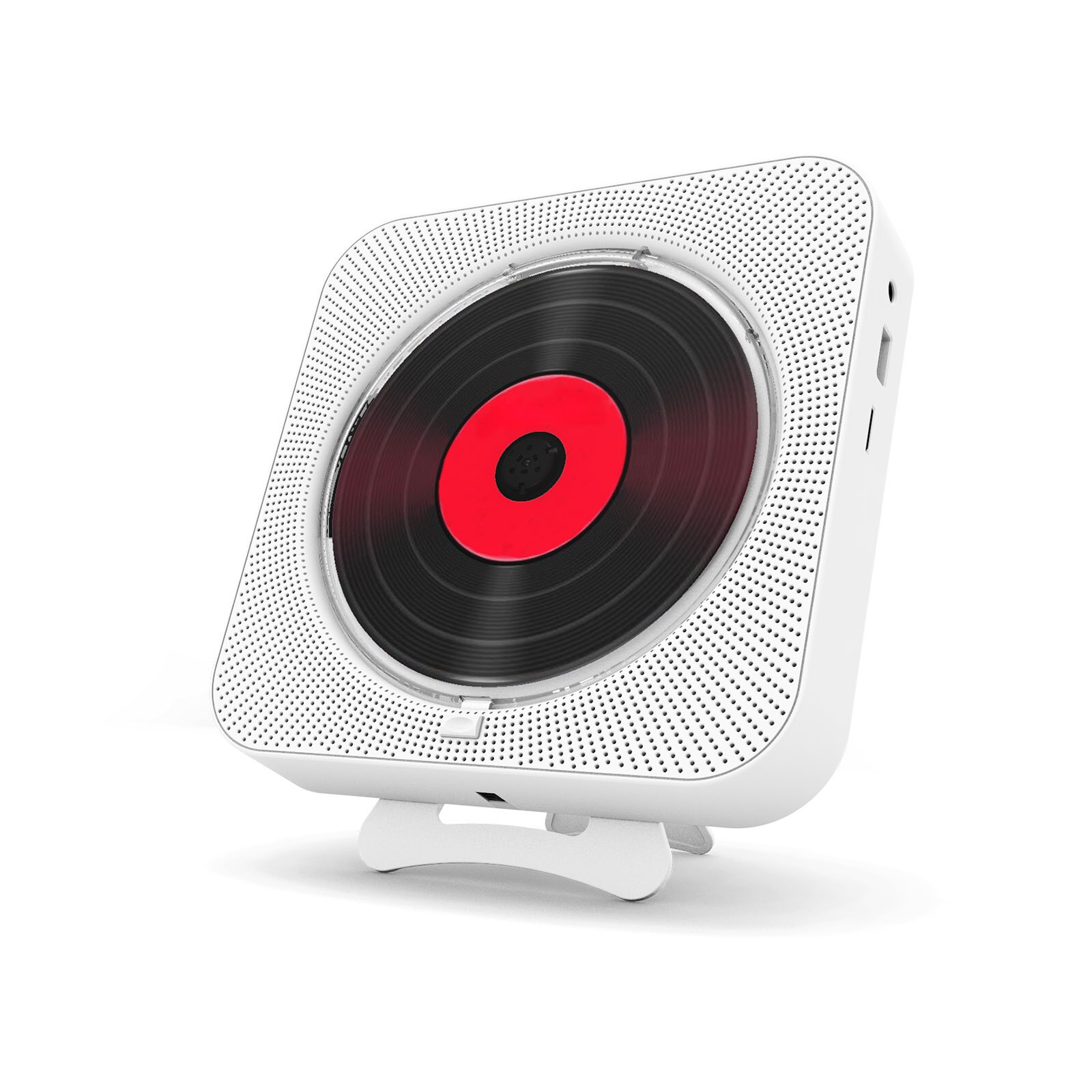 Docooler kc -909 bærbar cd-afspiller indbygget højttaler stereo cd-afspillere med dobbelt 3.5mm stik vægmonterbar cd musikafspiller