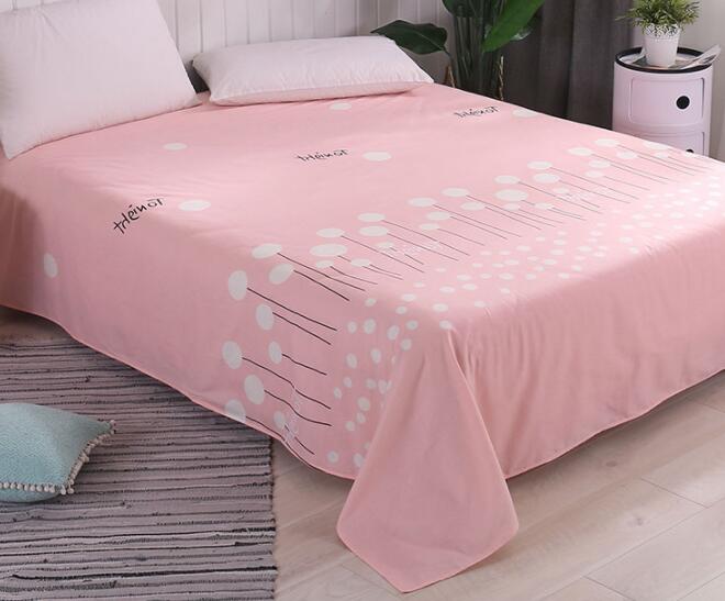 Sábana 100% algodón tamaño queen, Sábana de cama de tamaño queen 270cm x 230cm: pink