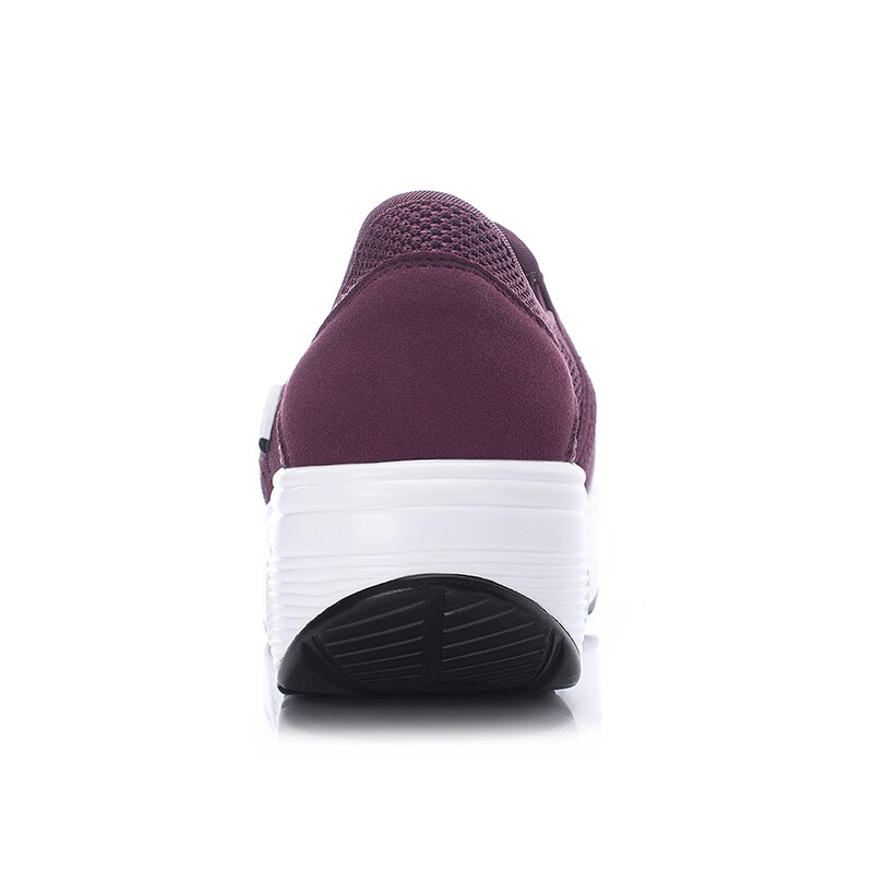 Kvinner flat platform toning sko slip on lette damer wedge fitness swing joggesko utendørs kvinner slankesko sport