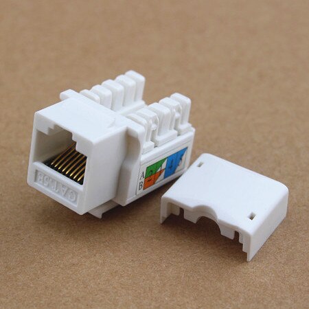 SeTo RJ45 Cat5e Network Plug Module RJ45 Cat5e Connector Keystone For Wall Plate Socket