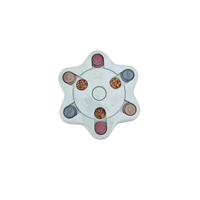 Jouets Puzzle pour chiens, mangeoire lente interactive, augmentation des chiots, distributeur de nourriture IQ, manger lentement, bol antidérapant, jeu d'entraînement pour animaux de compagnie, chat et chiens: GRIS