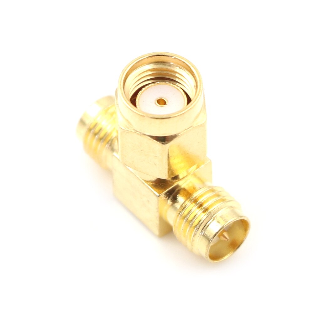 Female 3 way adapter RF coaxial coax adapter RP-SMA to RP-SMA 3 way Triple T connector RP-SMA male to 2 RP-SMA