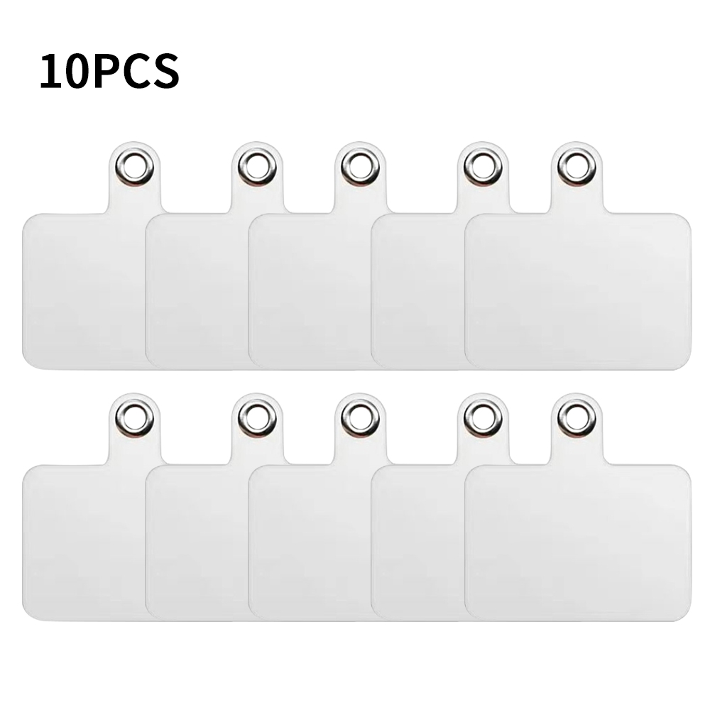 1/3/5/10Pcs Mobile Phone Anti-lost Lanyard Card Gasket Universal Transparent Clip Detachable Phone Hanging Cord Strap Tether Pad: Yellow / Gold