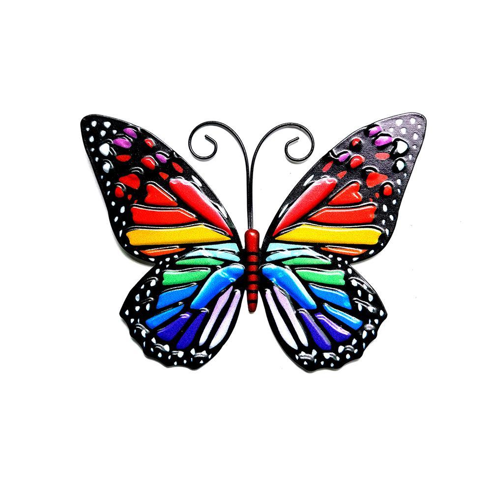 3D Metal Butterfly Decor Inspirational Wall Sculpture Hanging Indoor Outdoor For Home Garden Bedroom House Stereo Butterflies