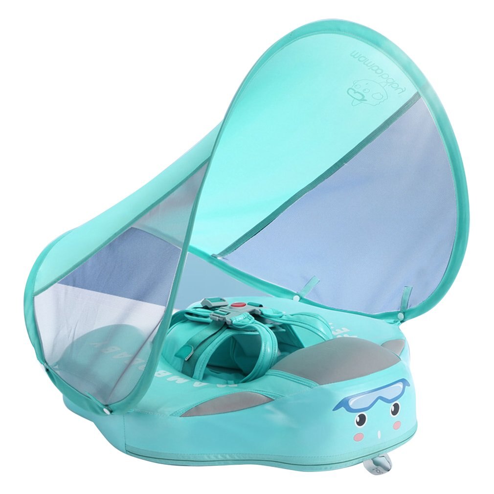 Gratis Opblaasbare Zwemmen Ring Met Zonnescherm Schuur Baby