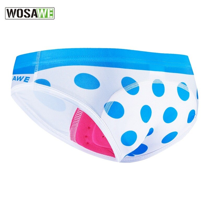 WOSAWE Road Bike Riding Underwear Bicycle Breathable Comfort Briefs Silicone Underwear Fart Cushion Women