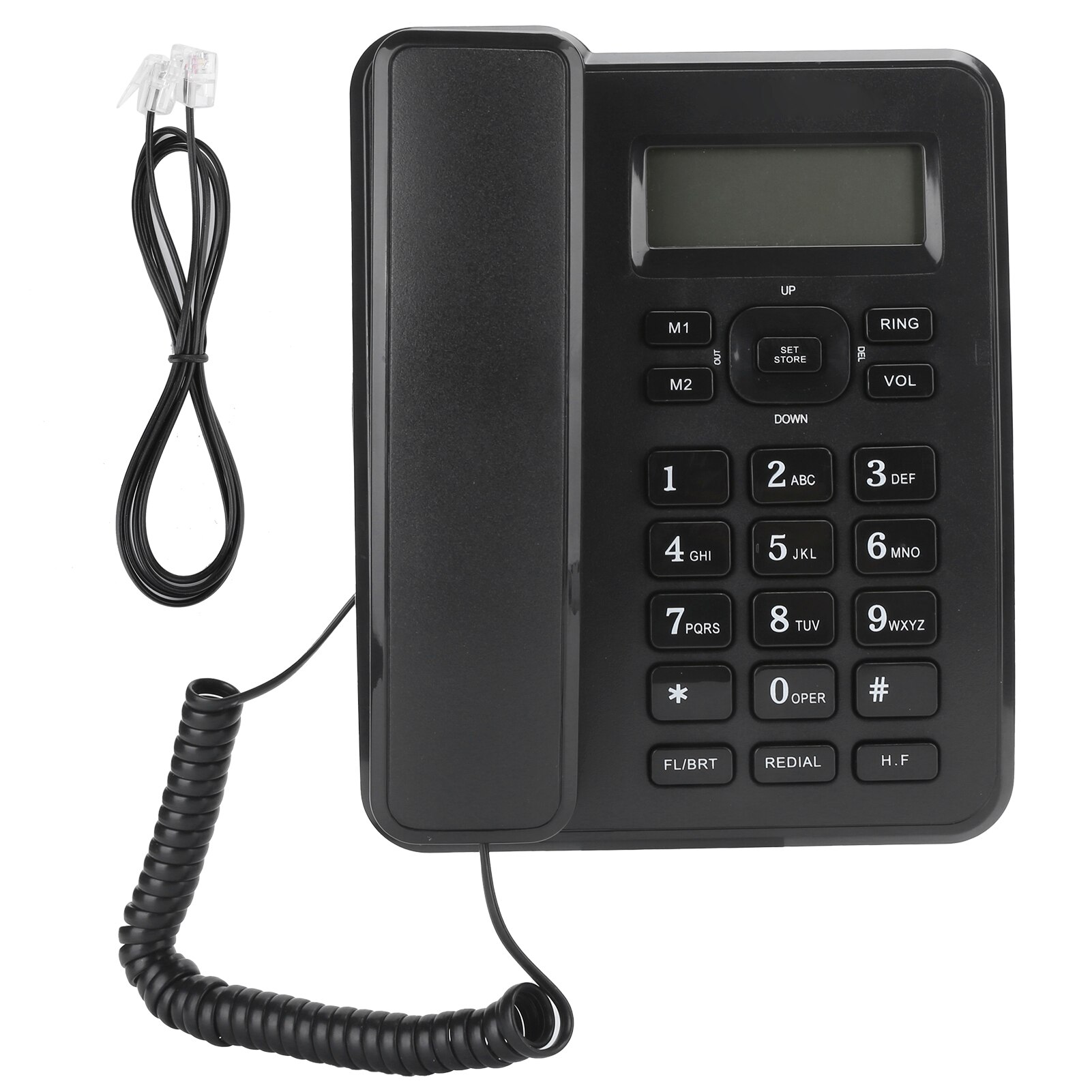 Thuis Vaste Telefoon Desktop Snoer Vaste Telefoon Huishouden Telefoon Met Caller Id Functie Voor Home Office Hotel Business: Normal Line Black