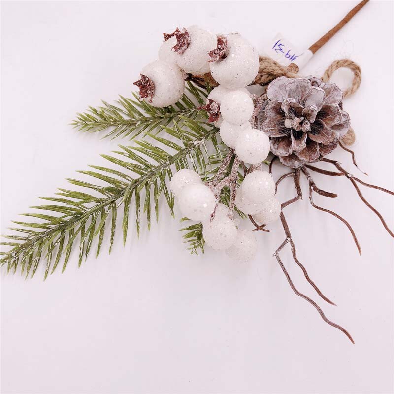 9 stijlen kunstbloem rode kerst bessen dennenappel takken kerstdecoratie voor thuis bloemendecoratie bloemenknutsels
