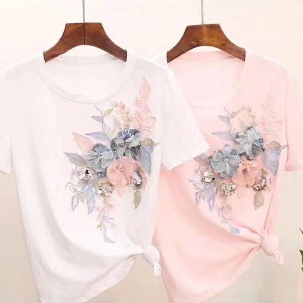 Blomst broderi patch applique tøj t-shirt hat syning badge søde patches på tøj diy tilbehør specielt