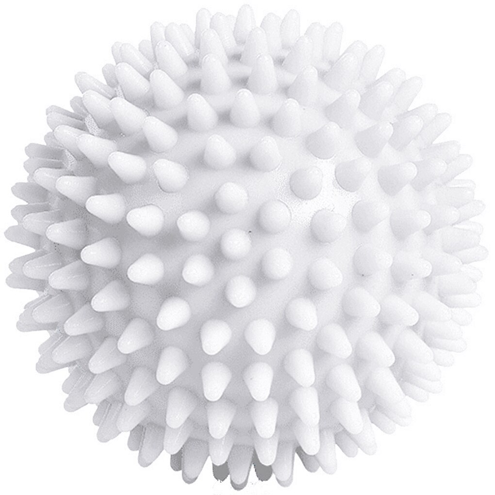 Spiky Fitness PVC Hand Massage Ball Trigger Point Sport Fitness Roller Portable Yoga Ball Hedgehog Sensory Training Grip Ball: Beige