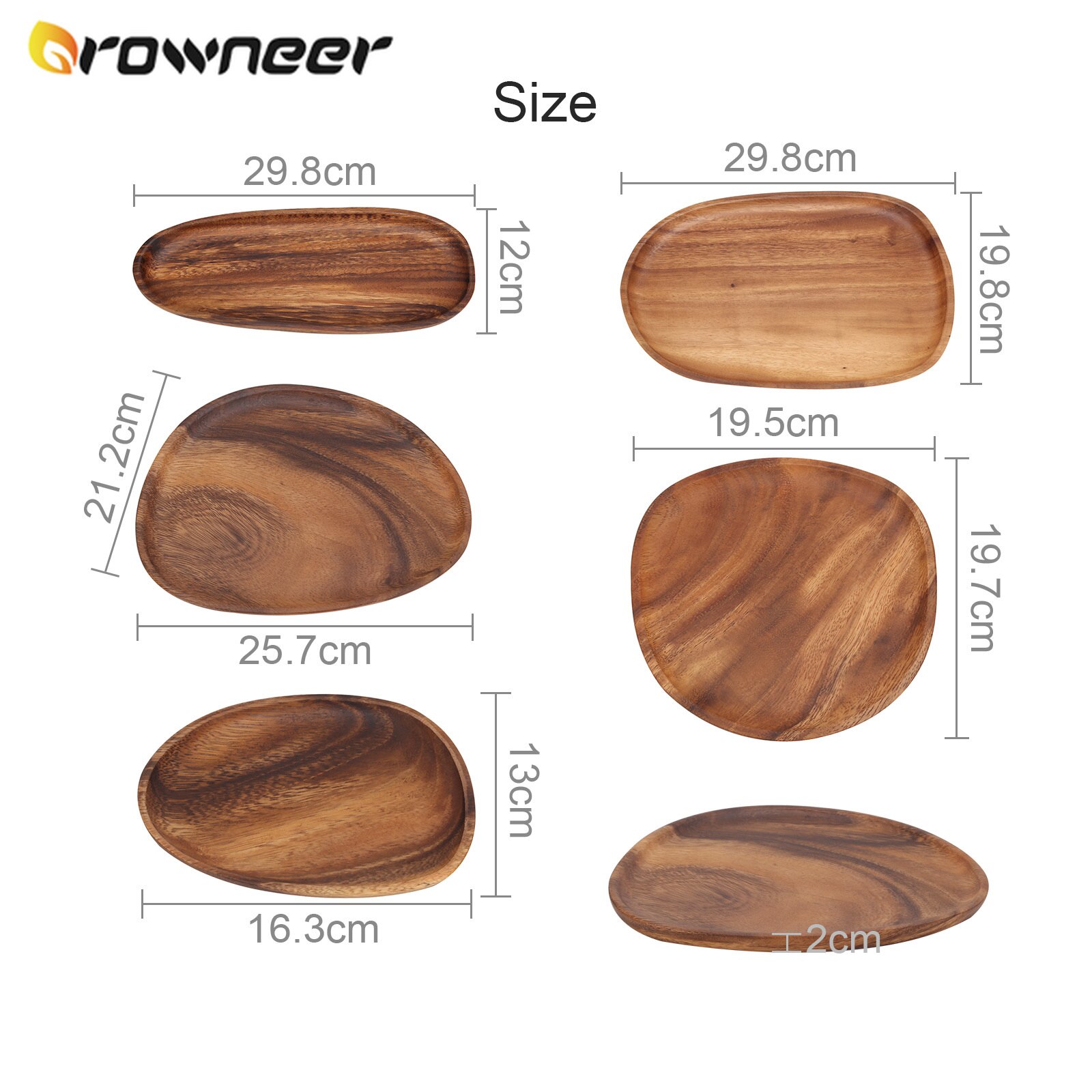 Onregelmatige Vorm Effen Natuurlijke Walnoot Hout Fruit Gerechten Schotel Koekjes Koekjes Moer Brood Snack Middag Dessert Thee Oval Lade