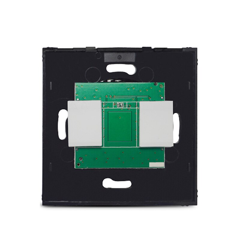 UBARO EU/UK Interruptor táctil de pared de cristal sin Material PC carcasa negra de 2 vías: Default Title