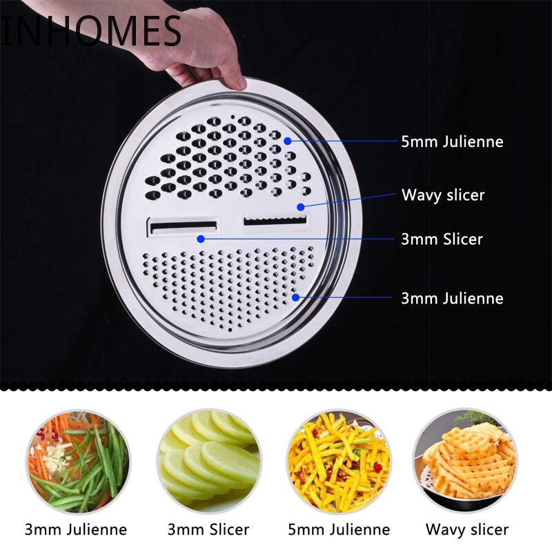 3 In 1 Multifunctionele Rvs Keuken Groente Wastafel Rasp Slicer Cutter Aardappel Fruit Julienne Rasp Met Afvoer Mand
