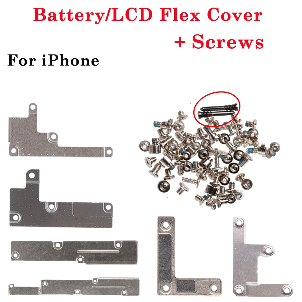 Battery FPC LCD Flex Cable Cover Full screws For iphone 6 6S 7 8 plus X XR XS MAX 11 12 Pro Max inner Metal Bracket Clip Holder