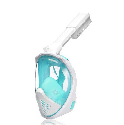 2022 Swimming Full Face Snorkeling Mask Adult Kids Underwater Scuba Anti Fog Snorkel Diving Mask Set Equipment: Green / L/XL