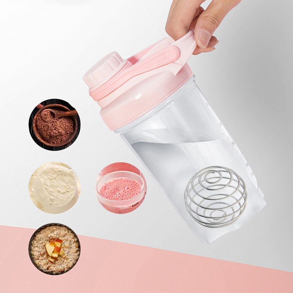 Stainless Steel Whisk Ball Mixed Shaker Bottle Protein Fitness Water Bottle Juice Milk Mixer Mixing Bar Drink Gadgets Set 1/5Pcs