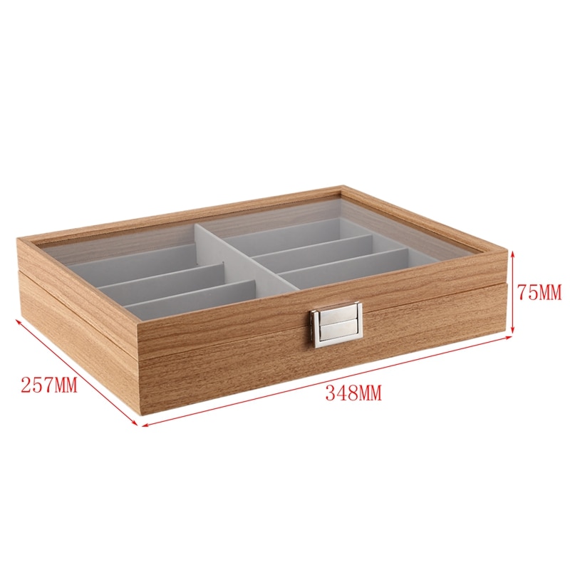 Display Case - 8 Slots - Imitation Leather - Organizer Collector - Black