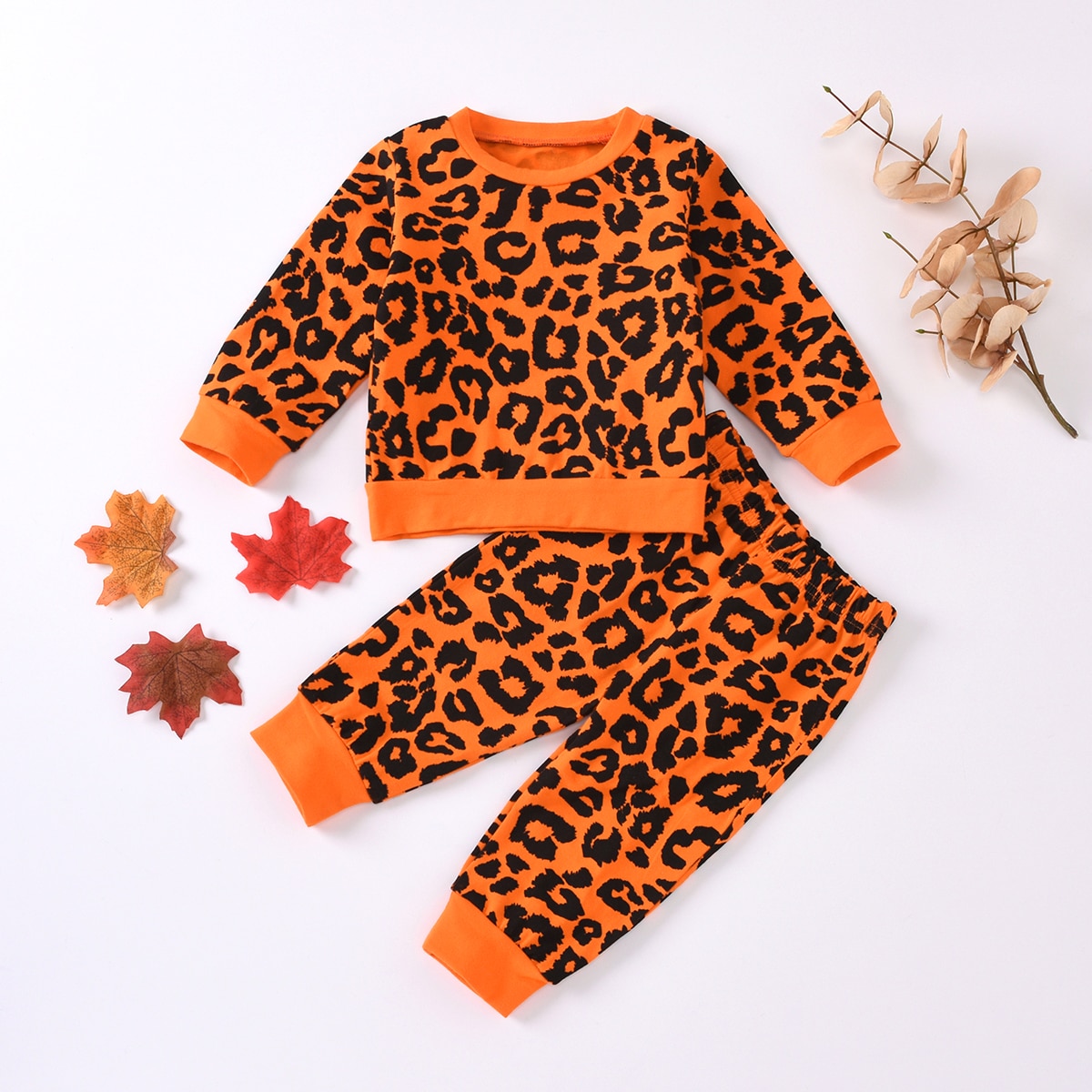 2020 di marca Nuovo Bambino Vestiti Della Ragazza Manica Lunga Pullover Top e Lepeord pantaloni lunghi vestito vestiti di Autunno set 0-18months: 12m