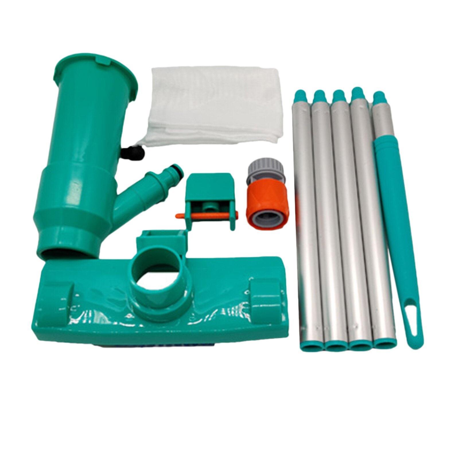 Swimming Pool Jet Vacuum,Underwater Cleaner,with Brush, Bag and 5 Pole Handle,Mini Jet Vacuum Suction Head Cleaning Tool