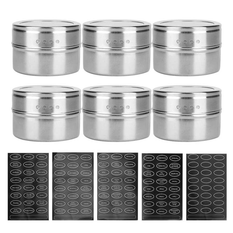 Spice Set Spice Jar Labels Box Transparent Container Counter