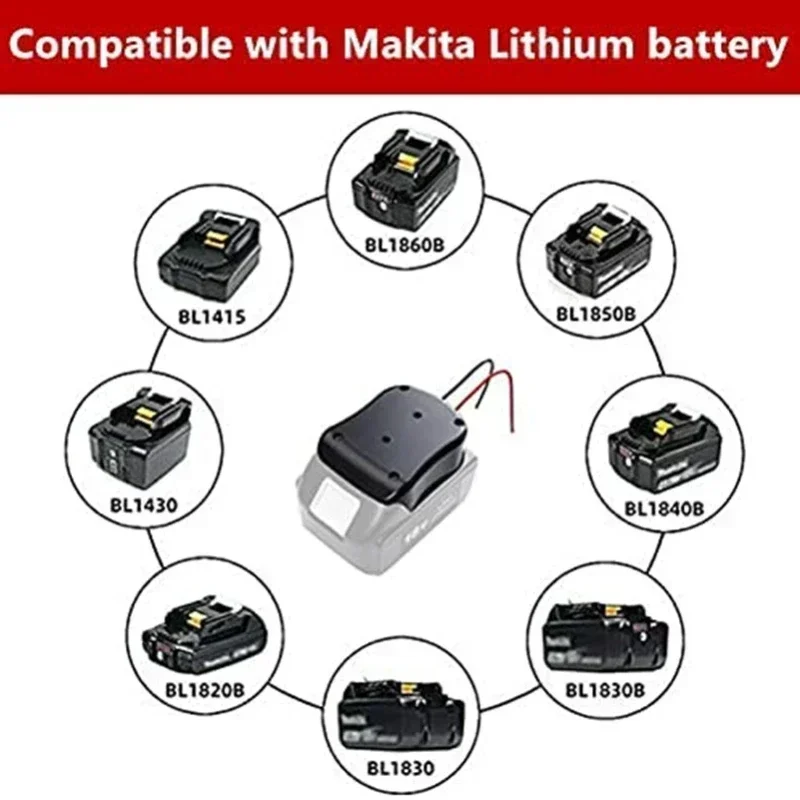 For Dewalt 18V/20V Max Battery Adapters Adapter Power DIY Battery Converter Connector 12AWG Home Power Tools Parts Replacement