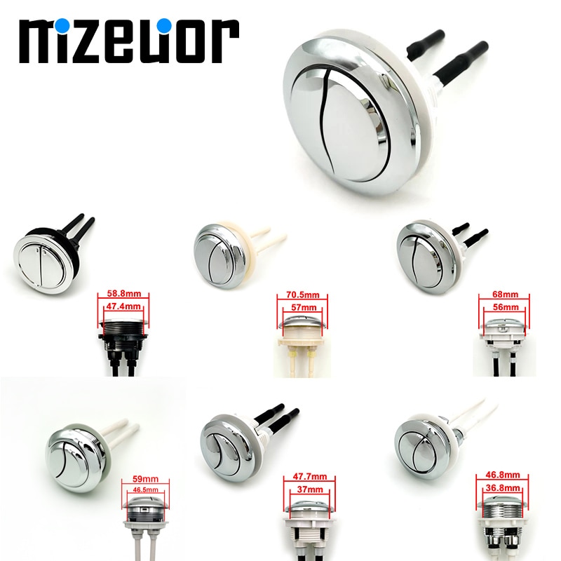 Dual Flush Toilet Tank Button Round shape Toilet Push Buttons Bathroom Accessories 58mm/48mm/38mm