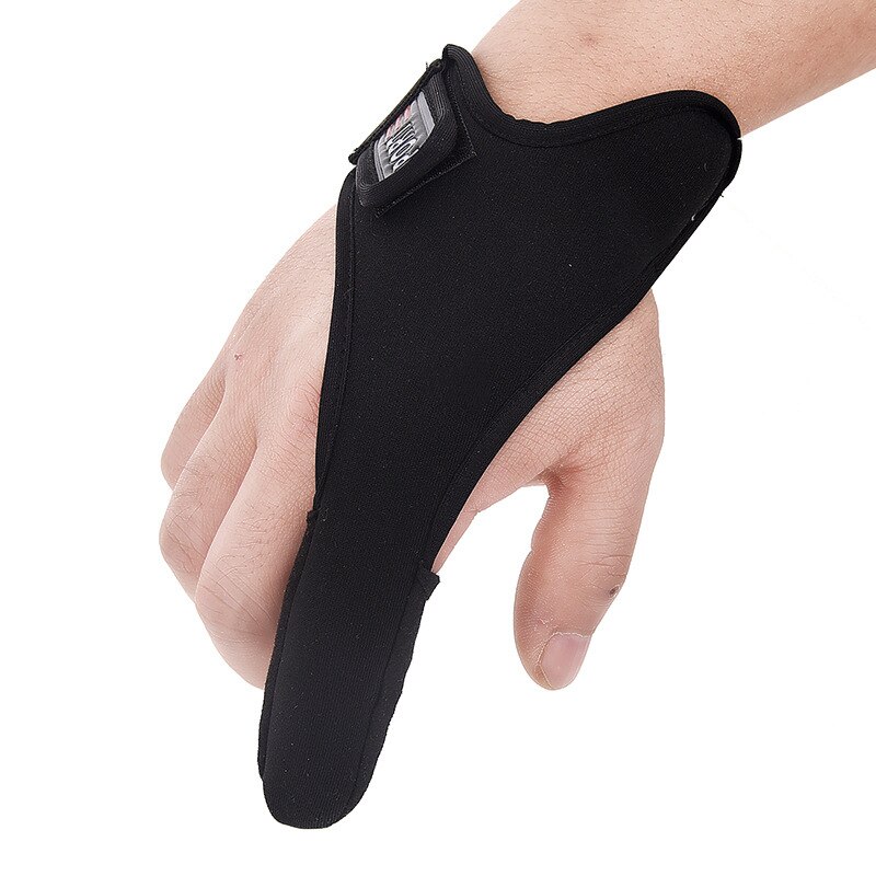 1 Uds. Protectores de guantes de pesca un solo dedo azul/rojo/negro de los pescadores antideslizantes guantes de lanzamiento de un dedo accesorios de pesca: Black