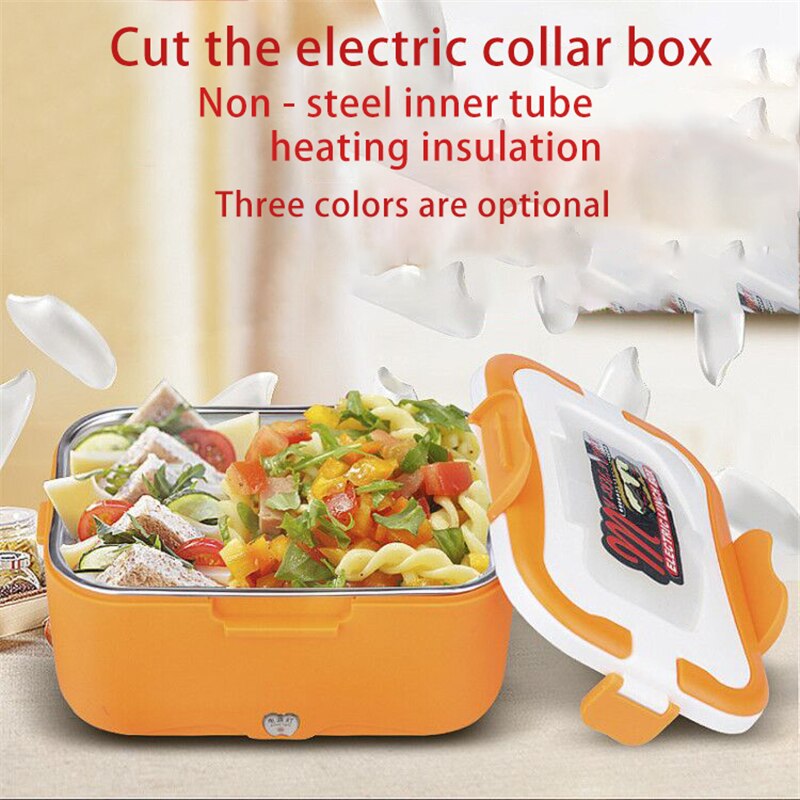 12/24/220V Electric Heating Lunch Box 1.5L Stainless Steel Inner Container Portable Food Warmer Lunchbox For Car Home Office