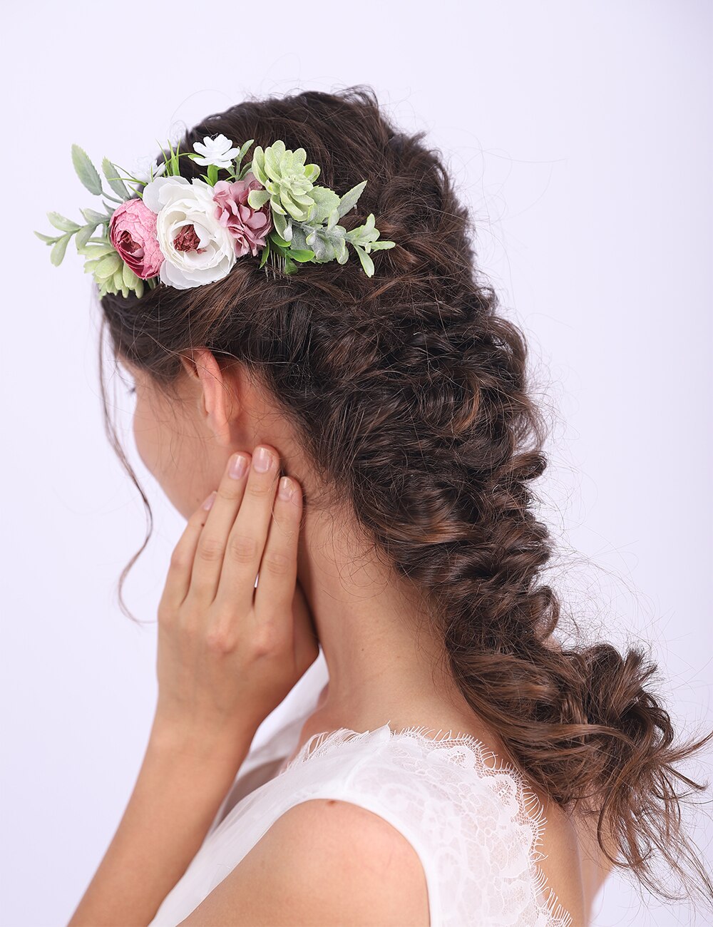 Corona de flores de hada exótica, peineta de Princesa Estilo, tocado Retro de Accesorios nupciales para el cabello de boda para mujer