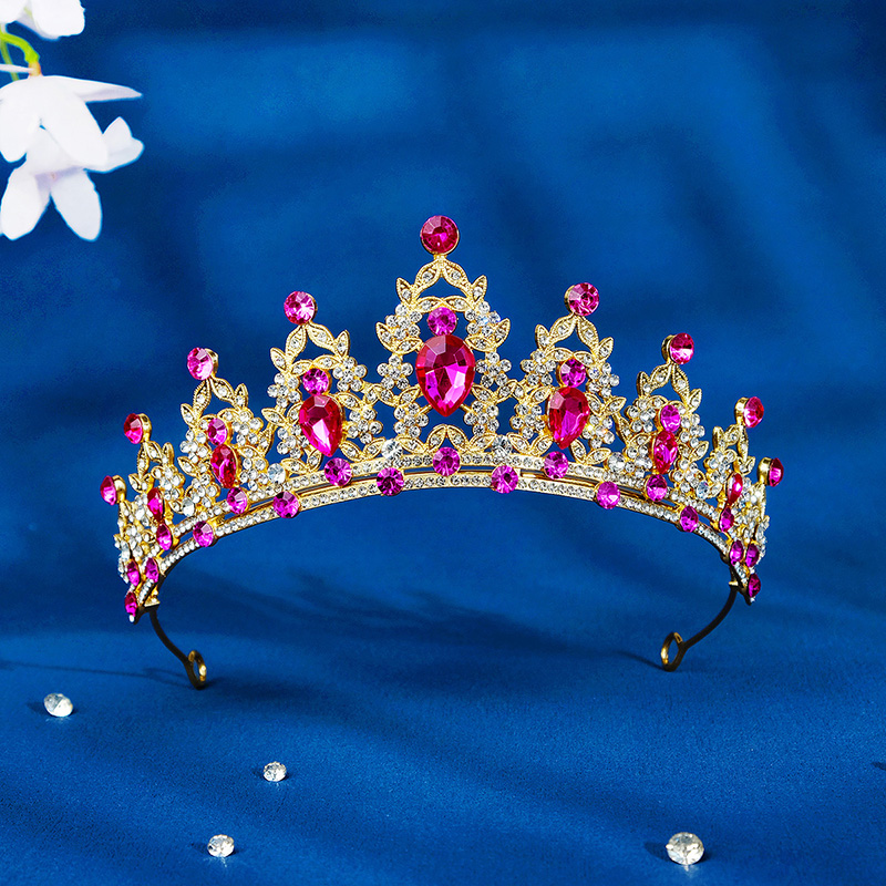 Mode Zwart Kristal Haar Kroon Voor Vrouwen Prom Gouden Kleur Tiara 'S En Kronen Haaraccessoires Bruids Haar Sieraden