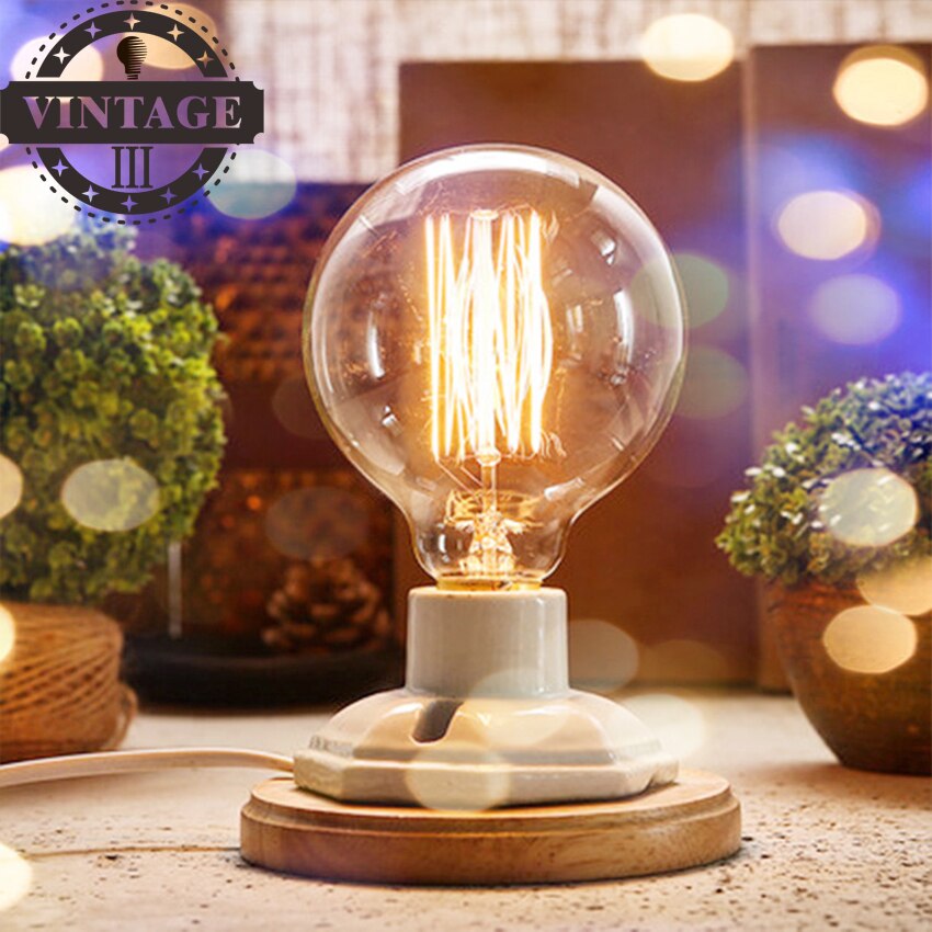 LightinboxVintage Edison Bulb Retro Lamp G80 G95 G125 40W Incandescent Light Bulb lampada edison lamps E27 220V
