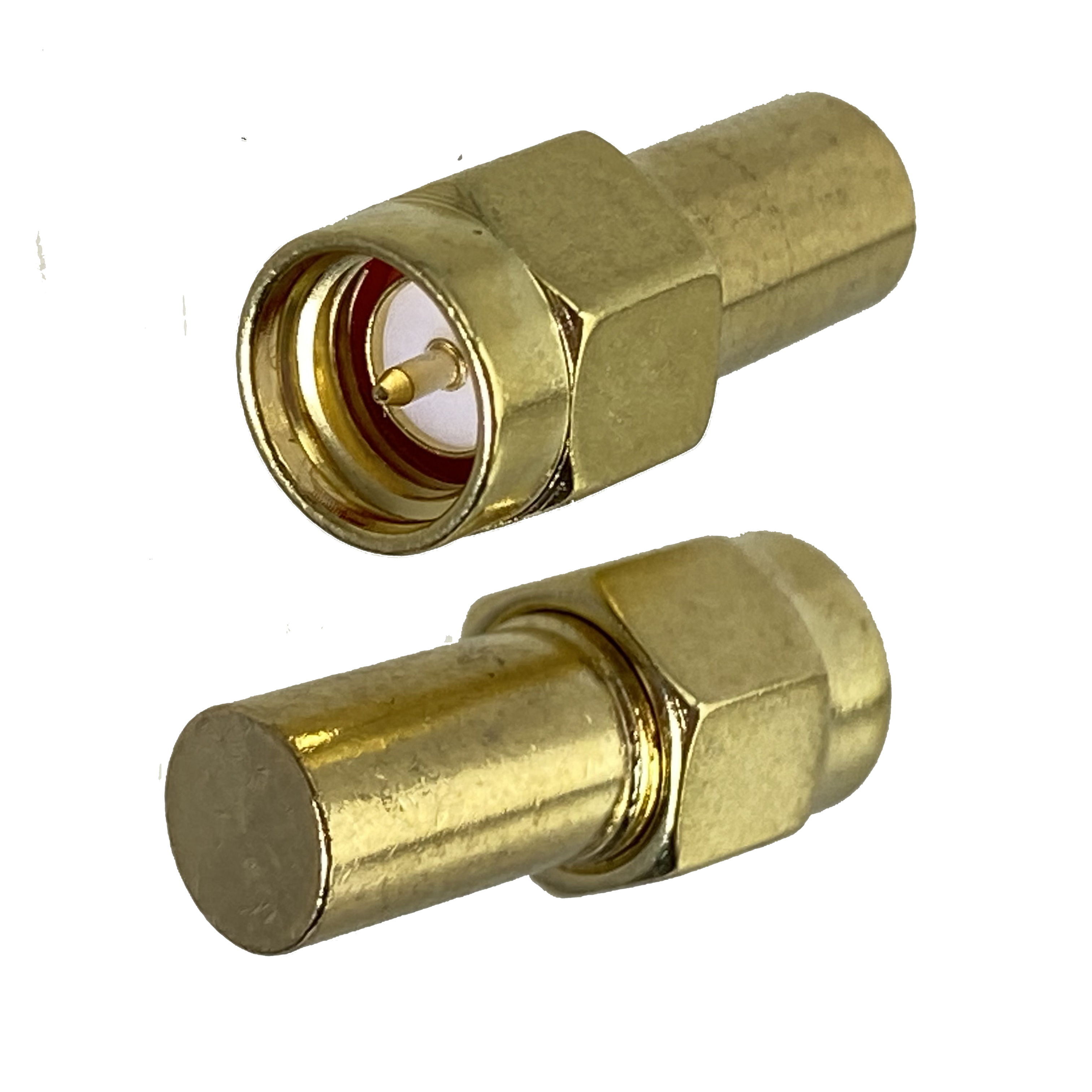 Lot 2 Terminaisons RF Coaxiales SMA/RP-SMA Mâle 1W 3.0GHz 50 Ohm - Charge Factice Laiton Doré