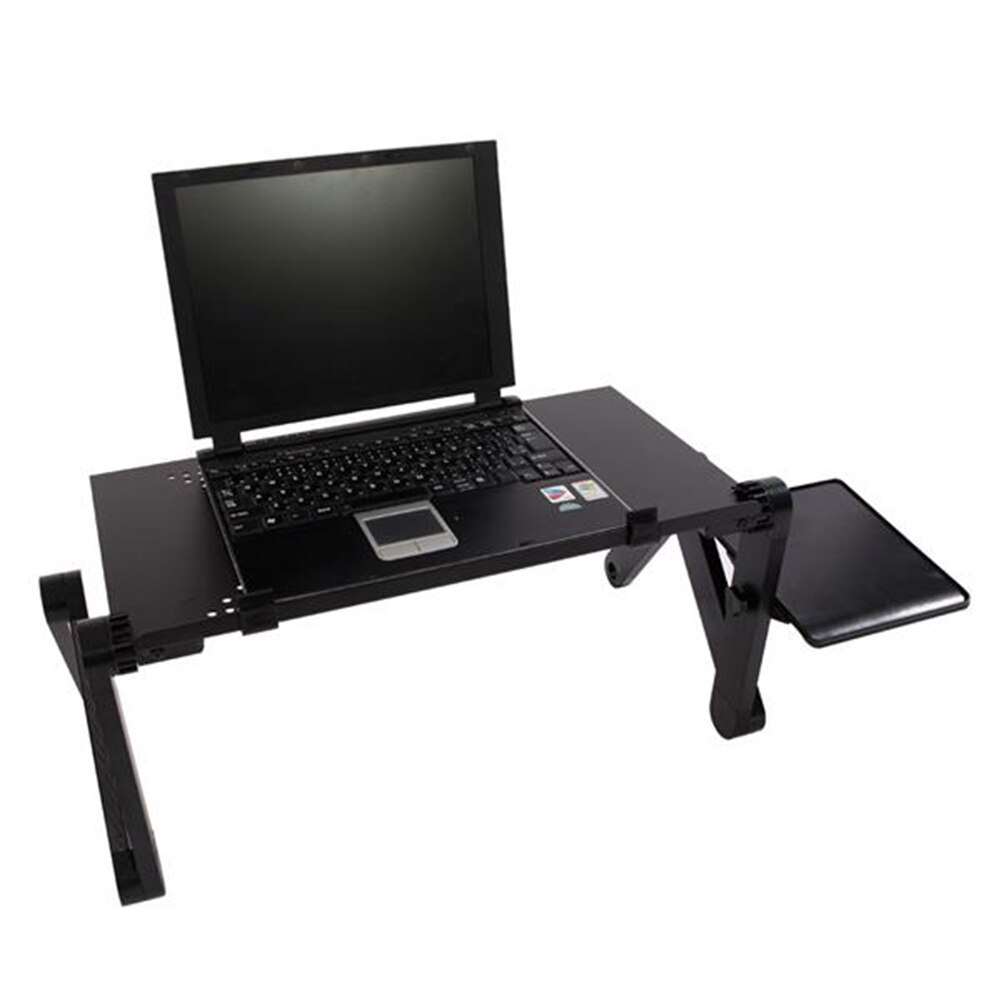 Foldable Laptop Desk with Mouse Panel Adjustable Aluminum Alloy PC Holder Multifunctional Bed-use Tablet Holder