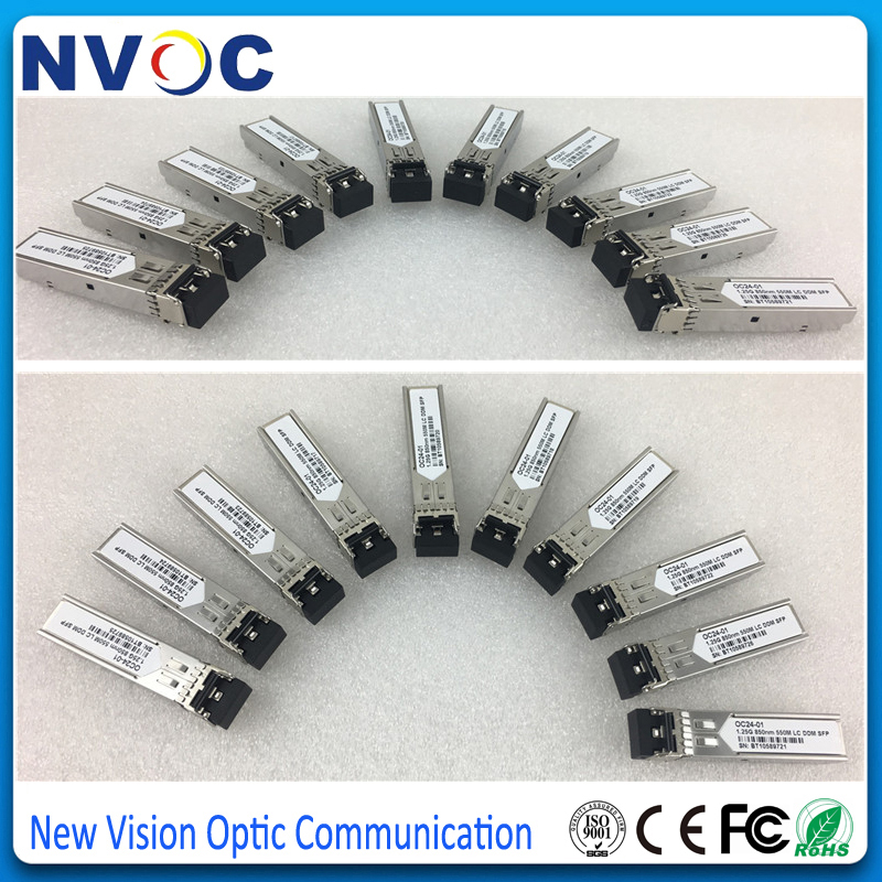 1.25G 850nm Optische SFP Transceiver LC Connector DDMI 550m Module, 1.25Gbps LC SFP Transceiver, dual Fiber, 850mm, 550 M, DDM