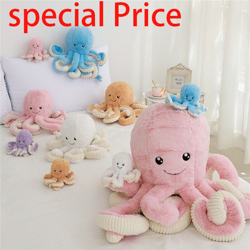 18-80 cm lindo pulpo juguetes de peluche pequeño colgante Mar Animales juguetes para niños bebé