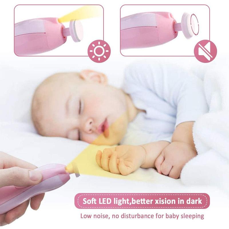 Pulidor de uñas eléctrico para bebés, cortador de uñas para dedos de los pies, herramienta recortadora manicura compacta ligera para niños
