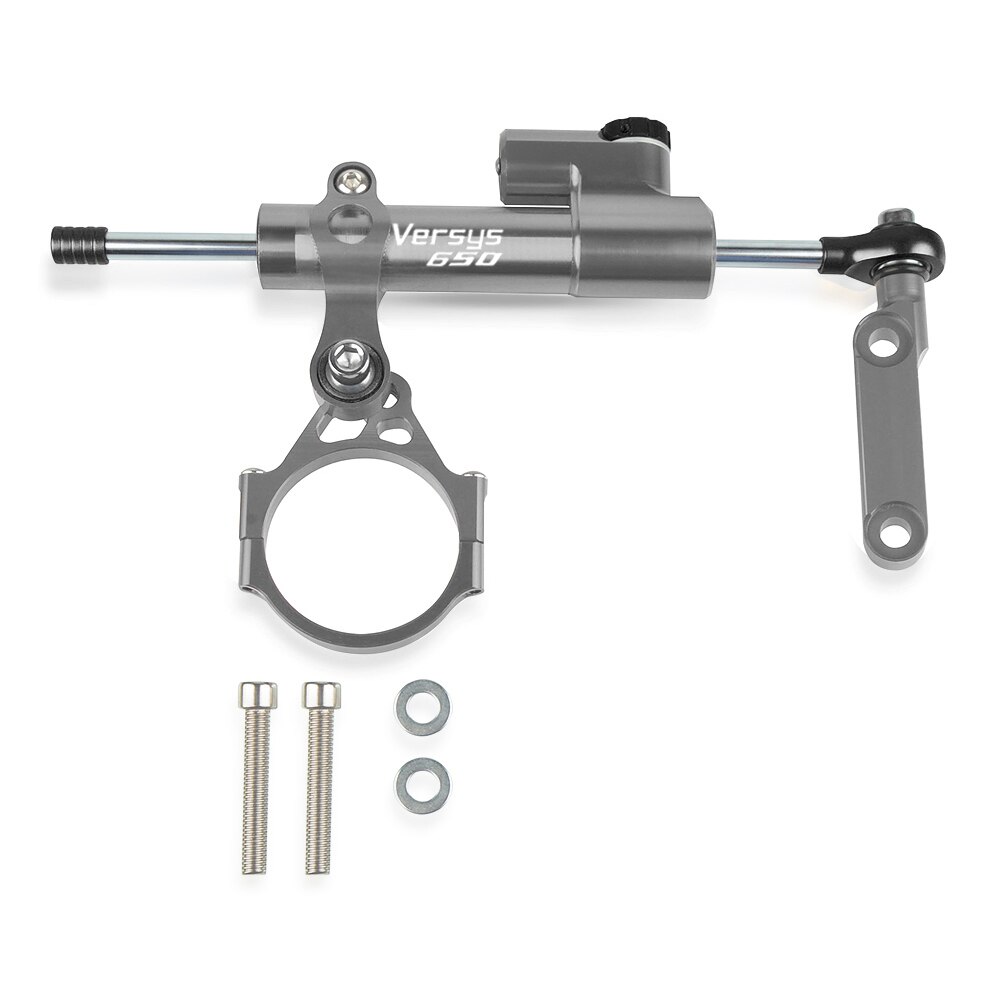 Pour Kawasaki Versys 650 Versys650 moto direction stabiliser amortisseur Support Support Kit de montage: Black-Gray-Gray
