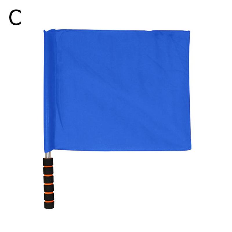 1Pc Scheidsrechter Vlag Track Field Concurrentie Signaal Vlag Voetbal Scheidsrechter Vlag Commando Vlag Indicator Vlag Staal Scheidsrechter Apparatuur: One-size blue