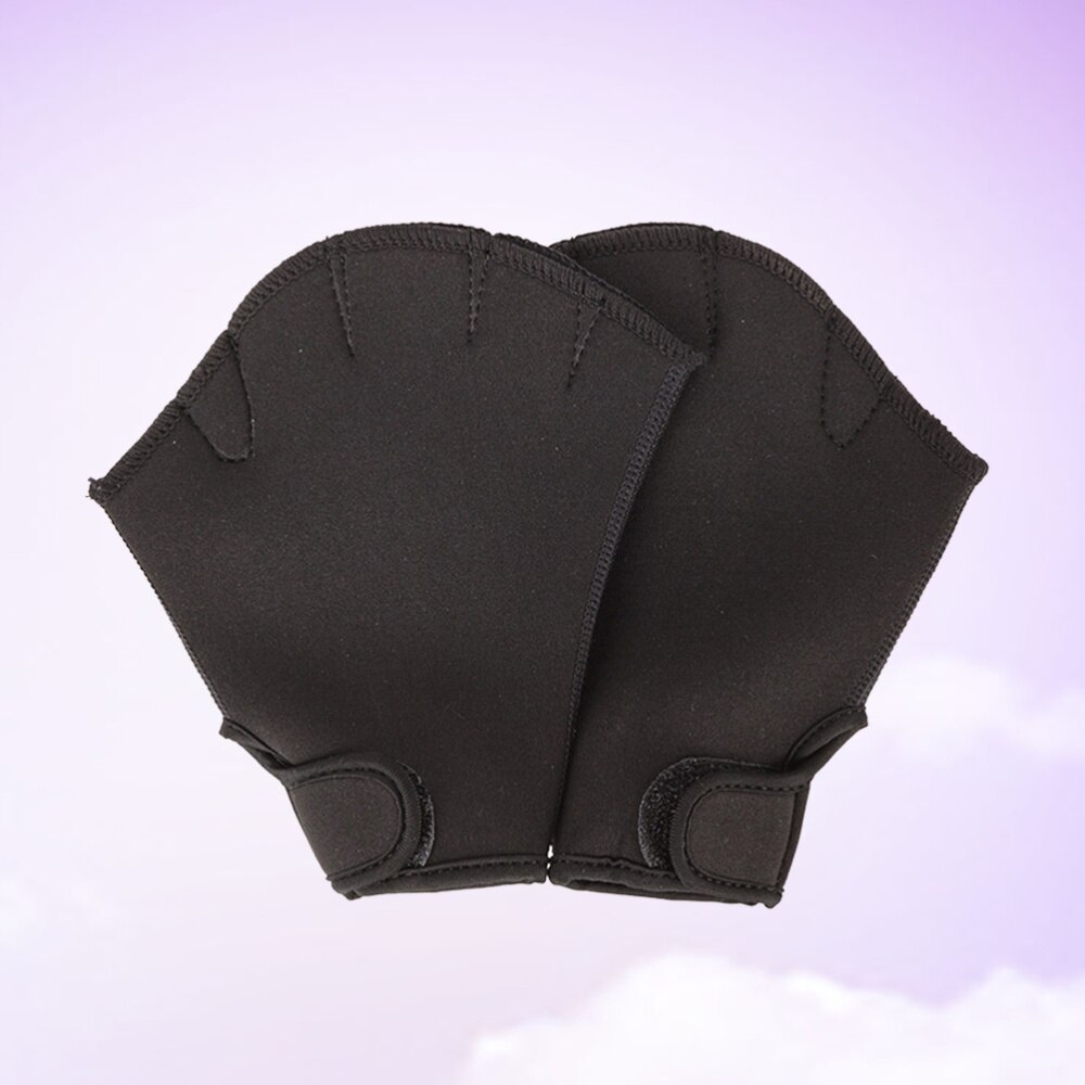 1 paar Schwimmen Schwimmhäute Aquatische Fit Traning Paddel Tauchen Größe L (Schwarz)