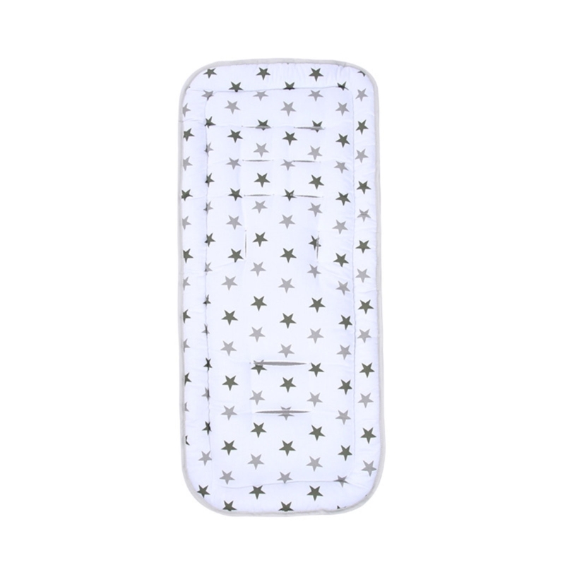 Universal- Baby Kinderwagen Sitzkissen Starke Buggy Sitz Liner Pad Atmungsaktive Gittergewebe Baumwolle freundlicher Warenkorb matt Kinderwagen Zubehör: Blau
