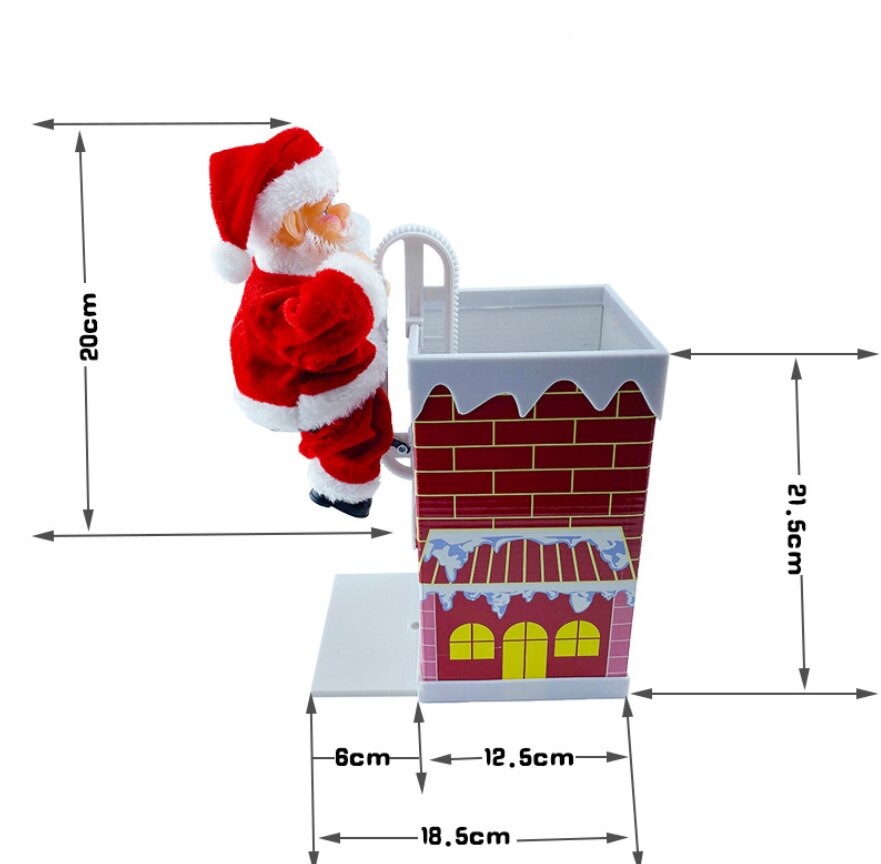 Kerstman Elektrische Ladder Klimmen Kerst Beeldje Ornament Klim De Kralen En Gaan Down Herhaaldelijk Kids Toy: F