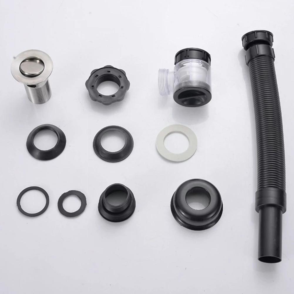 Washbasin integrated steel drain pipe Washbasin wash fittings pipe clamshell drain drain basin D9V2