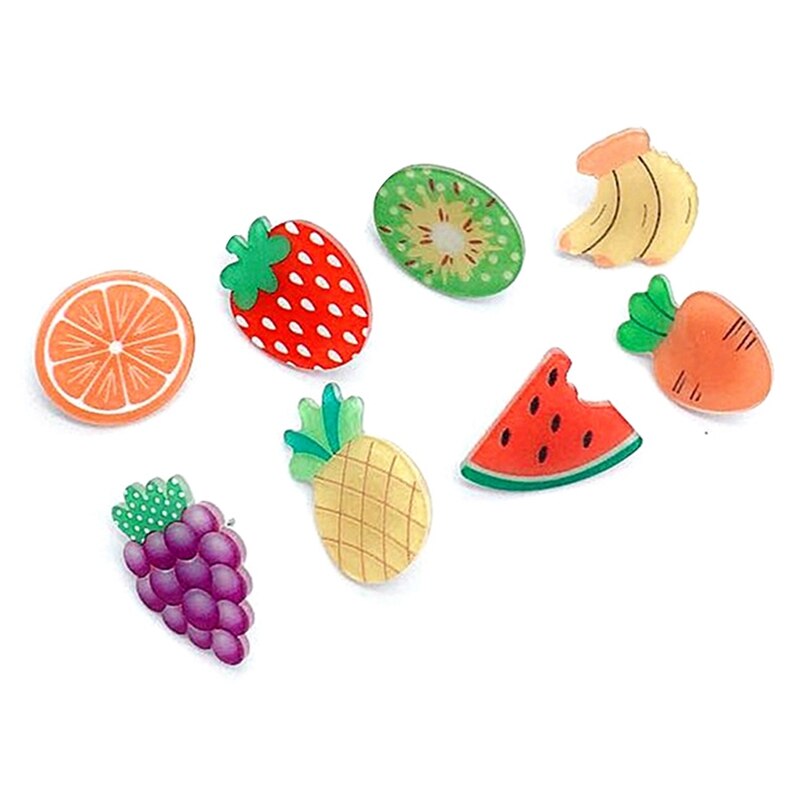 30 pièces Patch punaise Mini fruits résine punaise bureau punaise couleur punaise carte Photo punaise