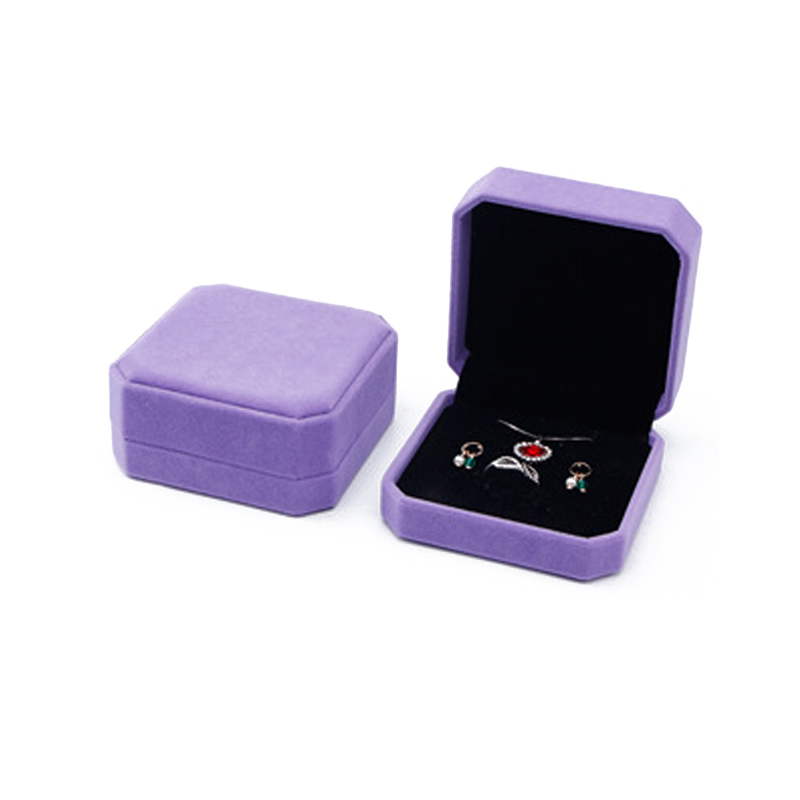 Velvet Jewelry Box For Earrings Necklace Set Display Square Packaging Box Jewellery Organizer Girls Box