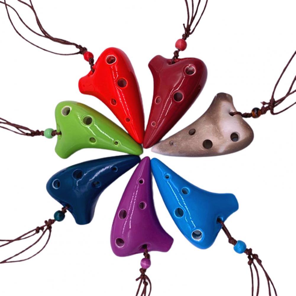 Mini Ocarina pour amoureux de la musique, Instrument de musique à 6 trous, flûte en céramique