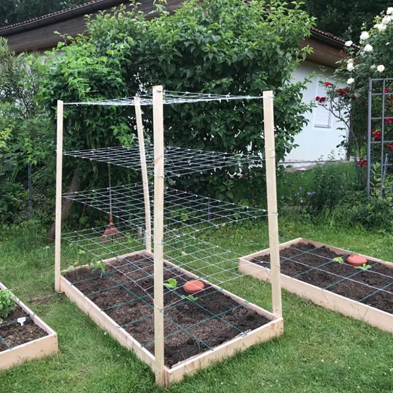 5/10m planter trellis netting kraftig polyester plante støtte vinstokke klatring hydroponics haven net tilbehør multi brug