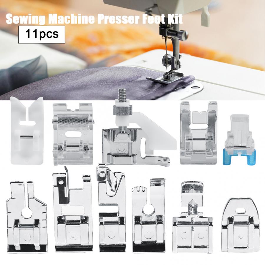 11pcs/set Sewing Machine Presser Foot Press Feet Universal Sewing Machine Presser Walking Feet Kit Sewing Apparel Fabric Crafts