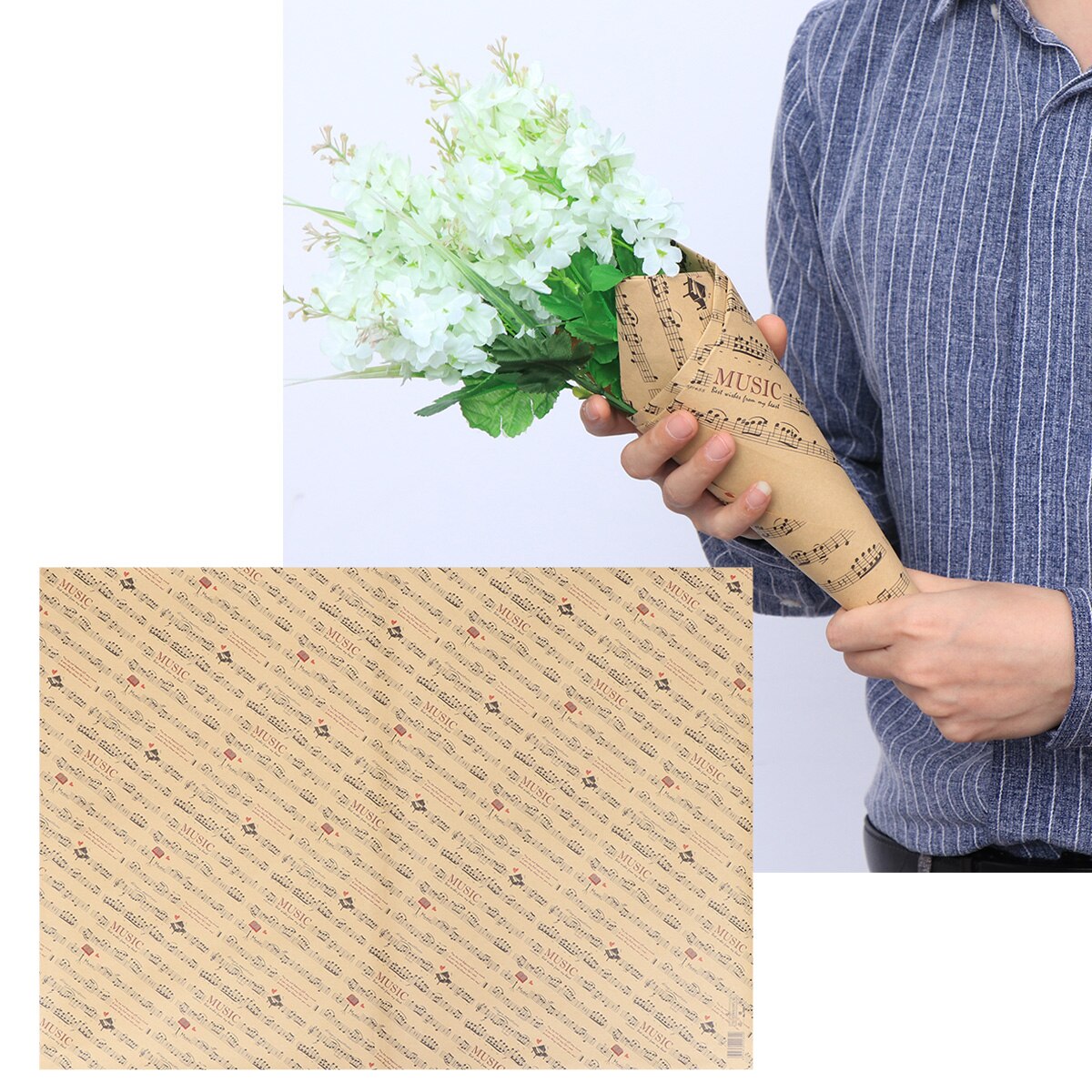 10 vellen kraftpapier om bloemen in te pakken