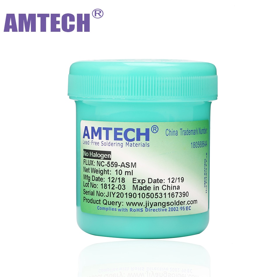 Amtech nc -559- asm 100g blyfritt lödfluss lödpasta flussmedel för lödning lämplig smt bga reballing lödningsreparationsverktyg